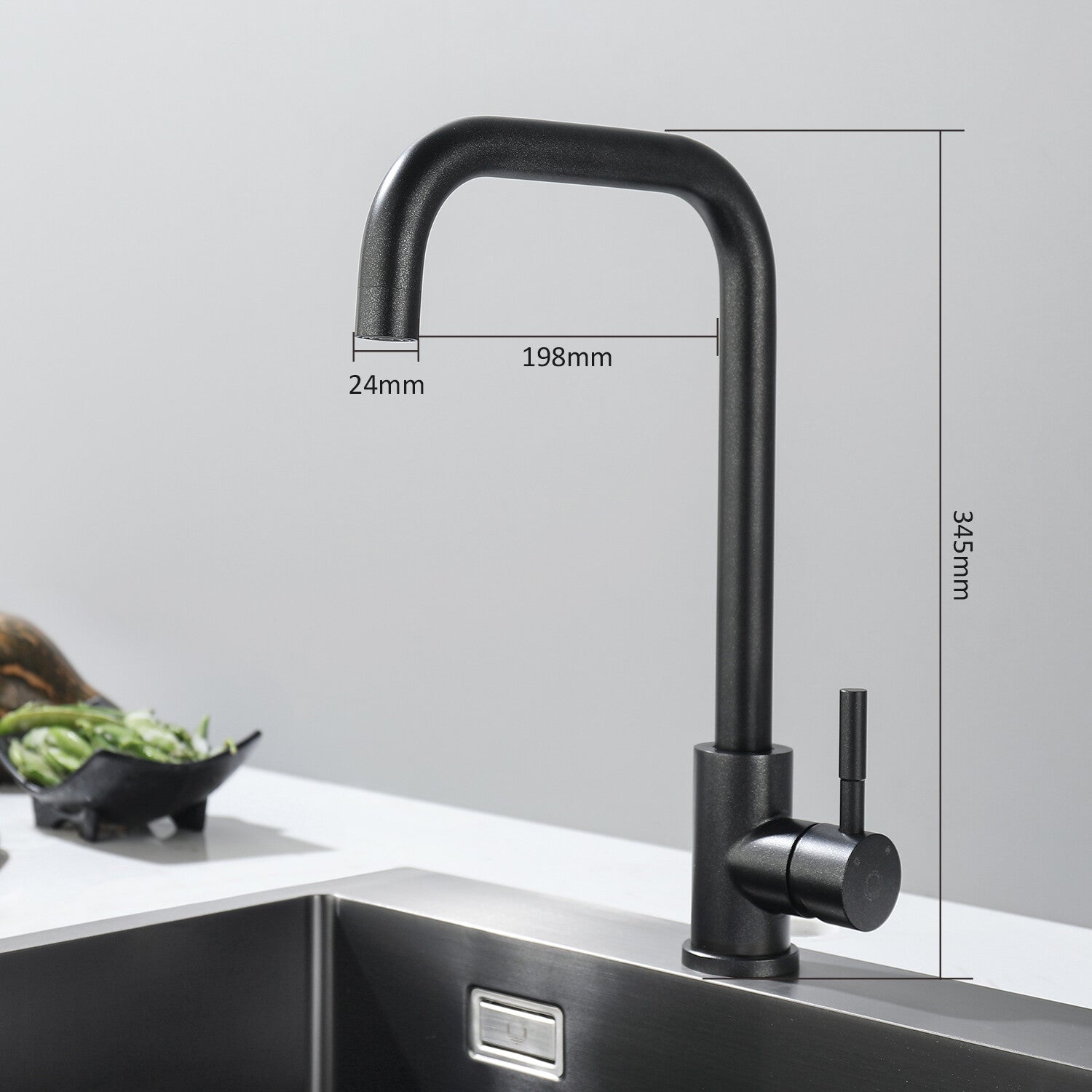 360° Drehbarer Küchenarmatur Wasserhahn Mischbatterie Küche Spültischarmat