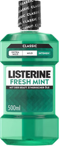 Listerine Fresh Mint Antibakterielle Mundspülung Für Frischen Atem, Mit Ätherischen Ölen, Bekämpft Mundgeruch Verursachende Bakterien, Mit Frischem Minzgeschmack