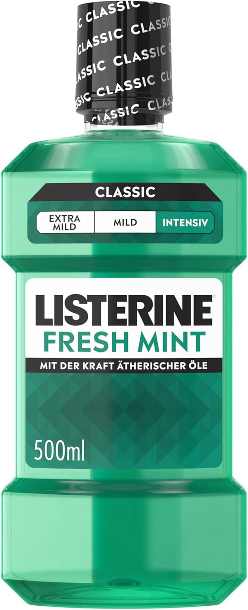 Listerine Fresh Mint Antibakterielle Mundspülung Für Frischen Atem, Mit Ätherischen Ölen, Bekämpft Mundgeruch Verursachende Bakterien, Mit Frischem Minzgeschmack