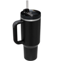 (US-DE Shipping) Portable 40oz Stainless Steel Car Cup with Straw and Handle