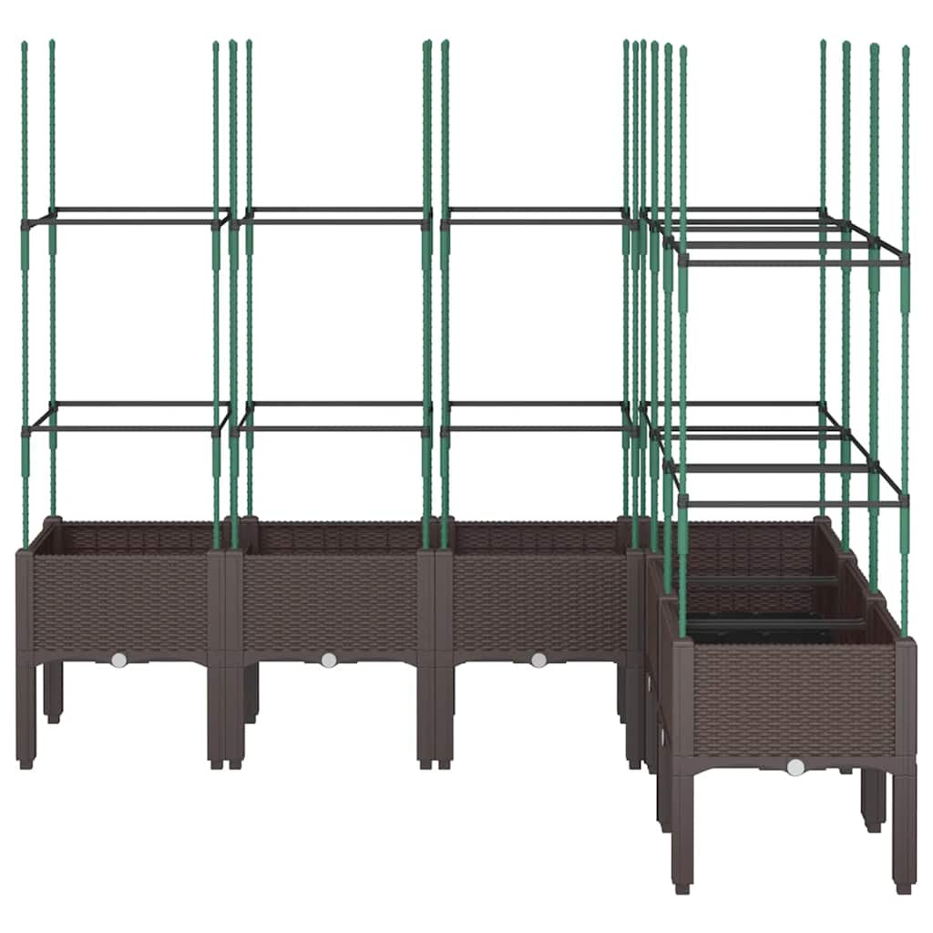 Pflanzkübel Mit Rankgitter Blumenkübel Gartenspalier Pflanzkasten PP Vidaxl