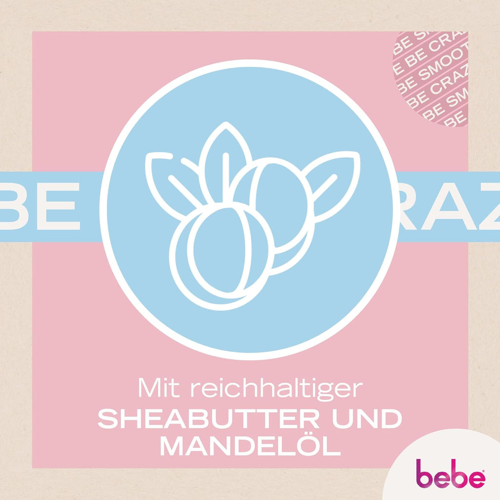 Bebe Vollgeschmeidig Rich Shower Balm Feuchtigkeitsspendendes Hautpflege Duschgel Mit Sheabutter & Mandelöl Für Trockene Haut, 6-Pack (6 X 250 Ml)