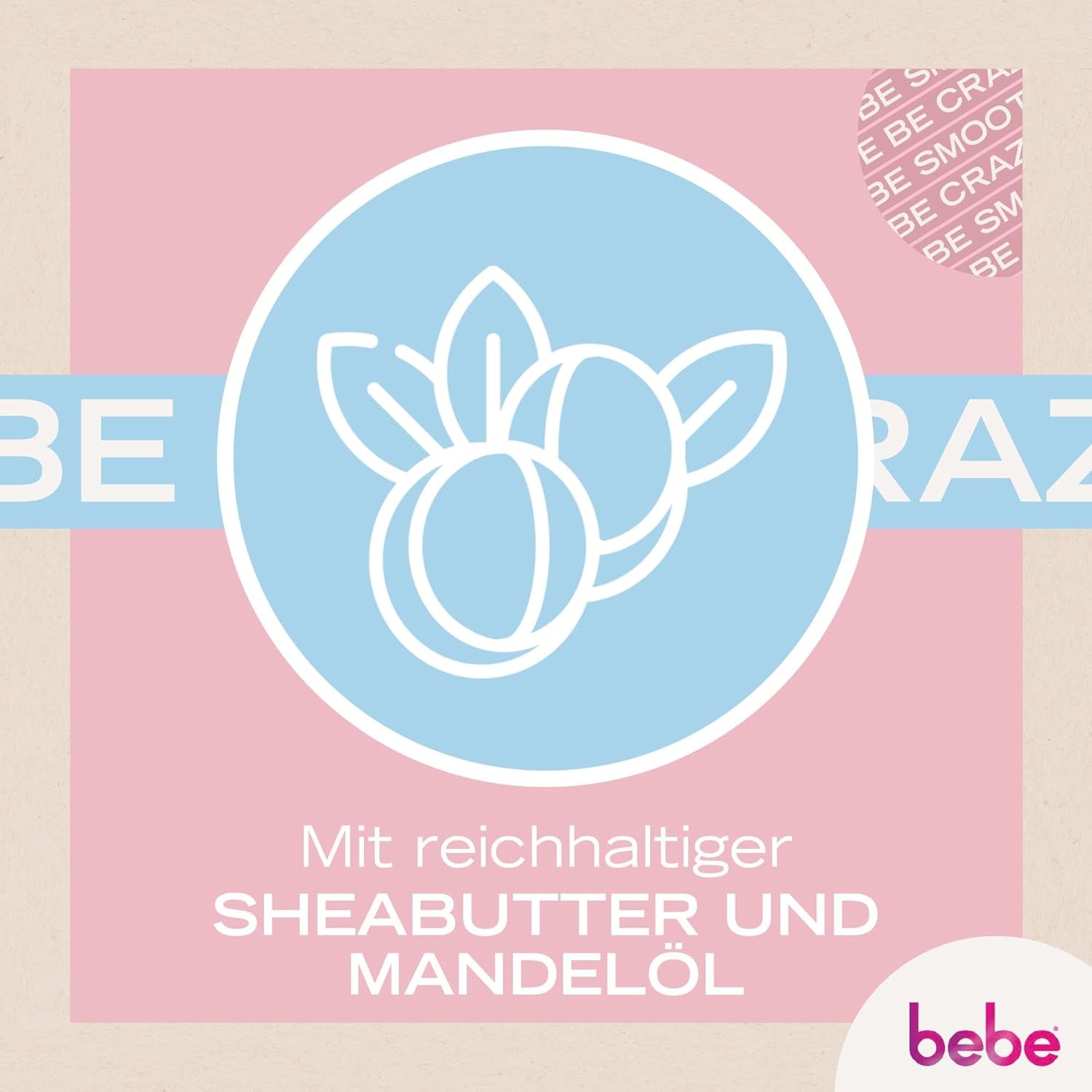 Bebe Vollgeschmeidig Rich Shower Balm Feuchtigkeitsspendendes Hautpflege Duschgel Mit Sheabutter & Mandelöl Für Trockene Haut, 6-Pack (6 X 250 Ml)
