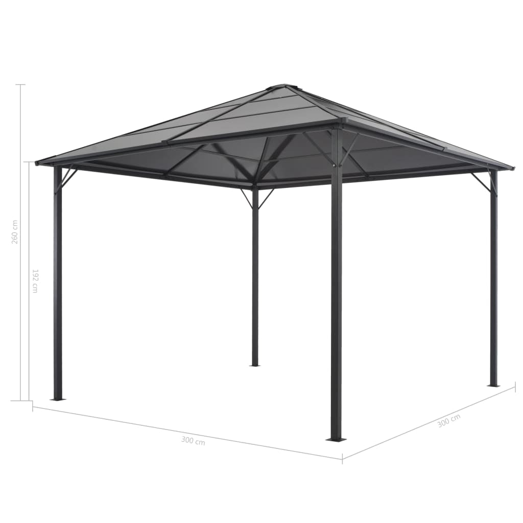 Gartenpavillon Schwarz Pavillon Partyzelt Festzelt Gartenzelt 4X3/3X3M VidaXL
