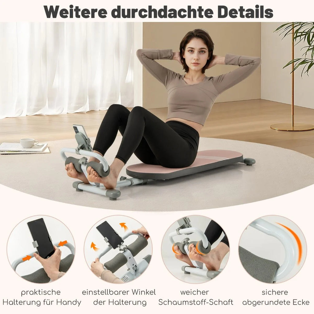 Klappbare Sit up Bank Mit 3 Fach Verstellbaren Winkeln & Handyhalterung Trainingsbank Geeignet Für Jugendliche Von 14-18 Jahren