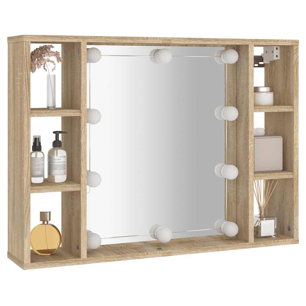 Spiegelschrank Mit LED Badschrank Badspiegel Badezimmer Hängeschrank VidaXL