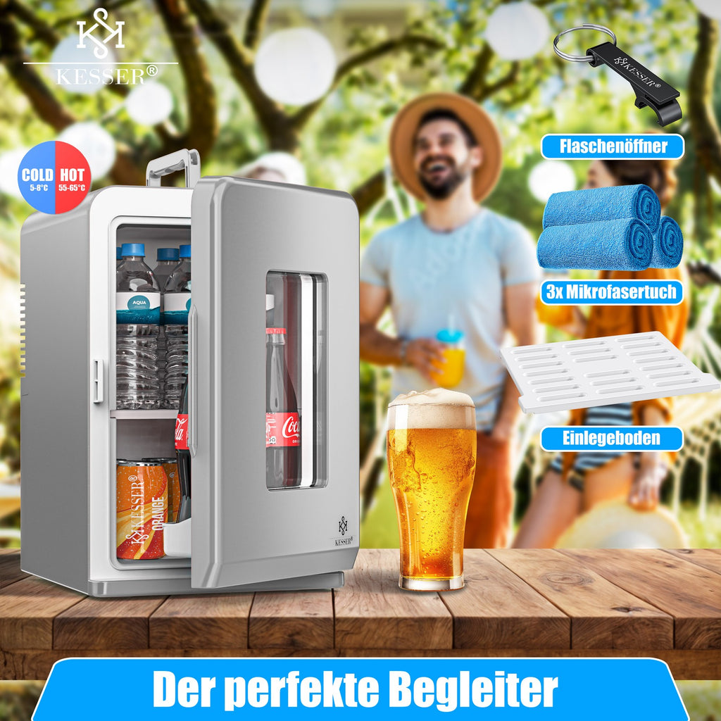 KESSER® Mini Kühlschrank 15 L Kühl Und Heizfunktion Minibar Kühlbox Thermobox