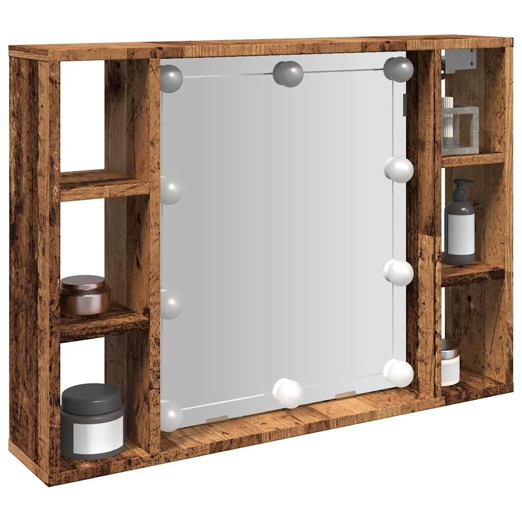 Spiegelschrank Mit LED Badschrank Badspiegel Badezimmer Hängeschrank VidaXL