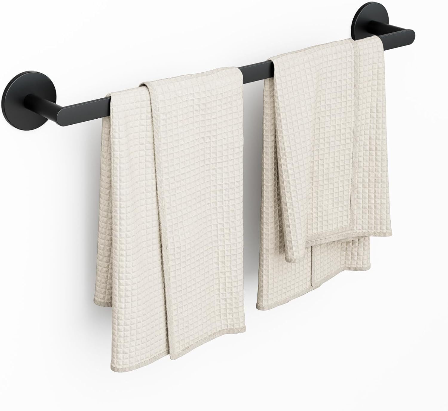 Handtuchhalter Schwarz Handtuchstange Ohne Bohren Badetuchhalter Bad & Küche DE