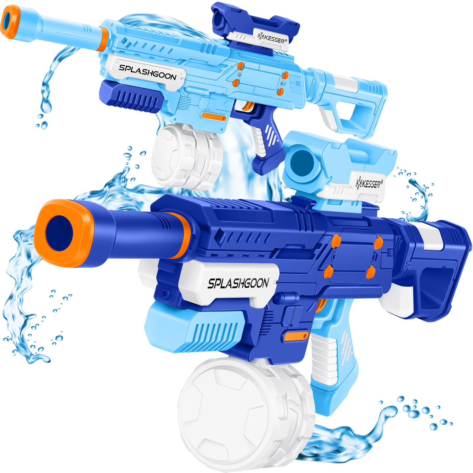 KESSER® 2X Wasserpistole Inkl. Zielfernrohr Wasser Spritzpistole 16M, 1,65L Tank