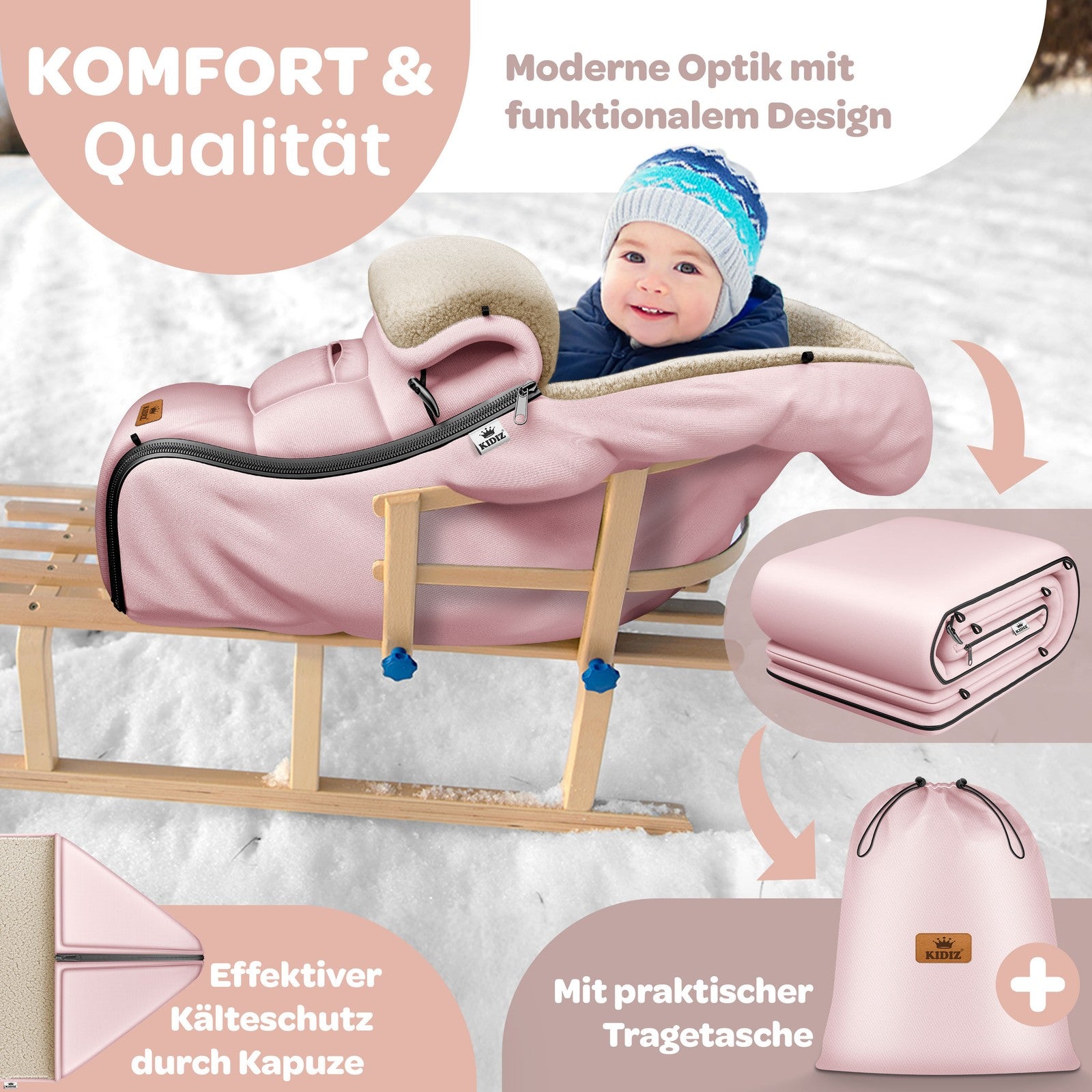 KIDIZ® Babyfußsack Baby Winterfußsack Kinderwagenfuß