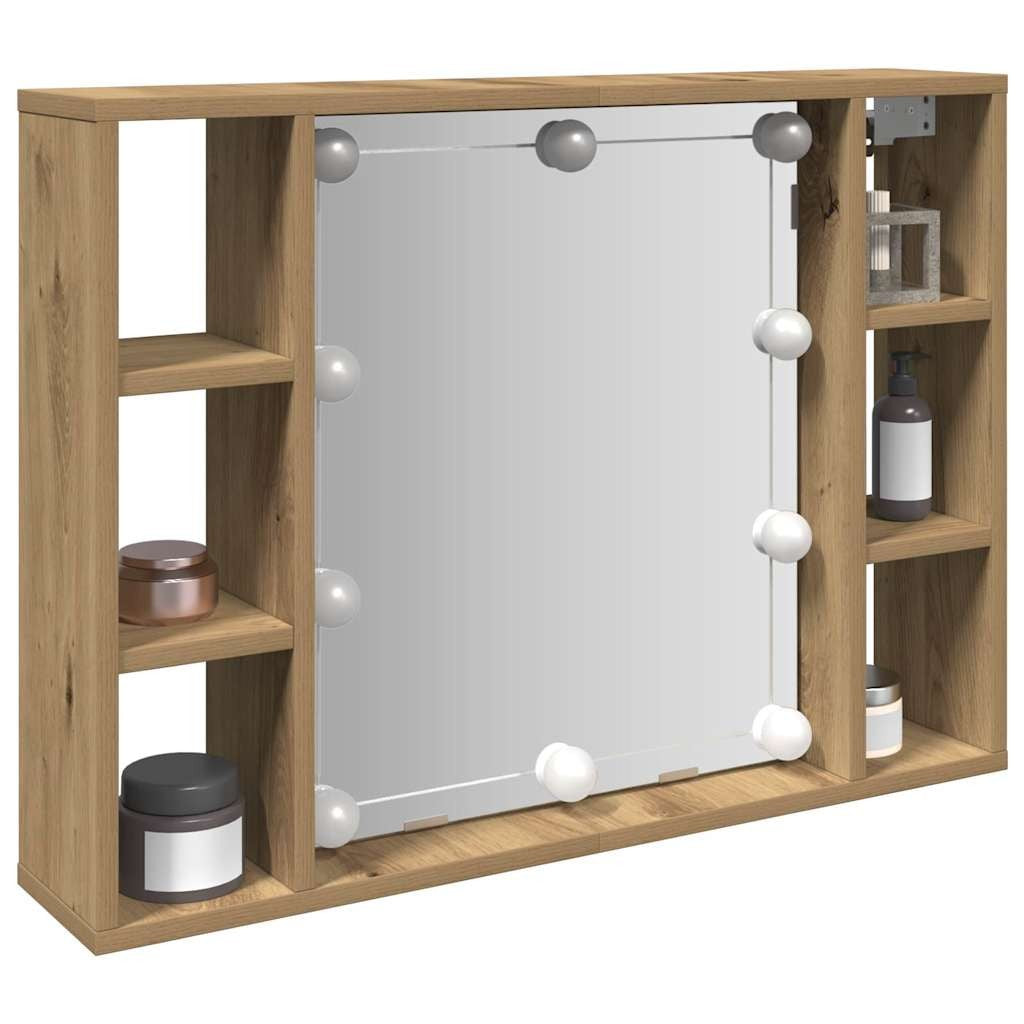 Spiegelschrank Mit LED Badschrank Badspiegel Badezimmer Hängeschrank VidaXL