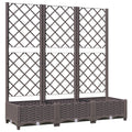 Garten-Pflanzgefäß Mit Spalier Braun 120 X 40 X 121,5 Cm PP