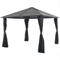 Gartenpavillon Schwarz Pavillon Partyzelt Festzelt Gartenzelt 4X3/3X3M VidaXL