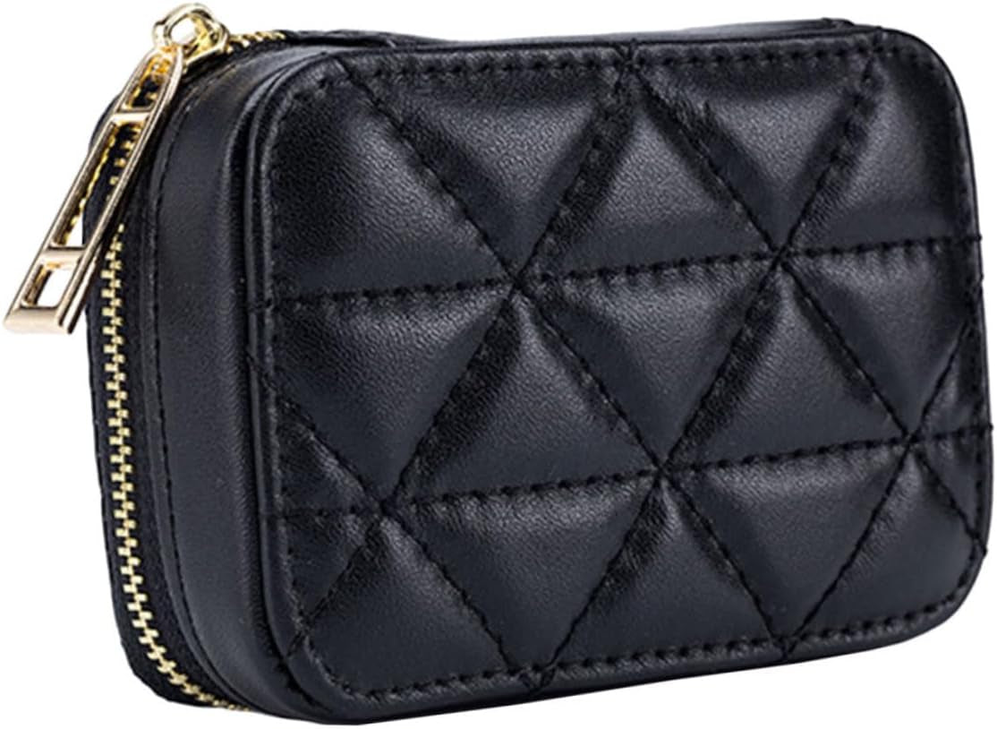 Mikinona Tragbare Lippenstifttasche Pu Mit Spiegel Kleine Kosmetiktasche Für Damen Reise Organizer Für Wandern Party Geschenk